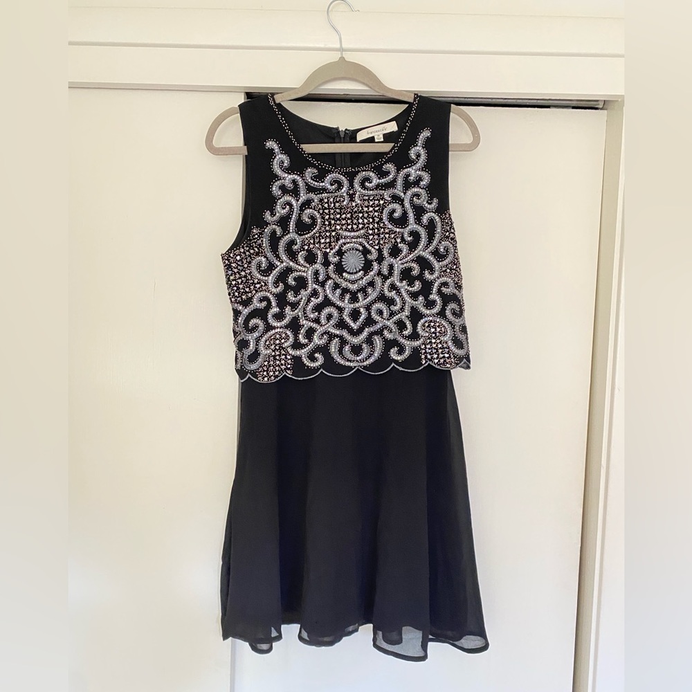 Vintage Navy Beaded Dress
